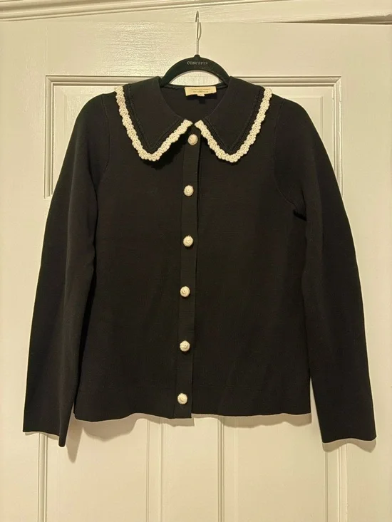 Sezane Bettany Merino Wool Cardigan Sweater - Picture 3 of 5